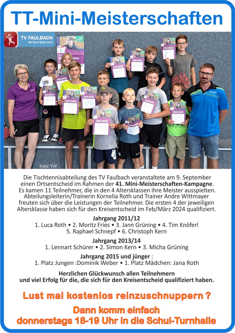 TT-Mini-Meisterschaften