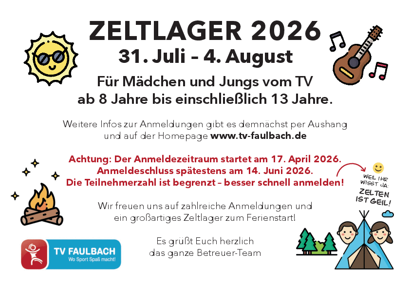 Zeltlager 2026